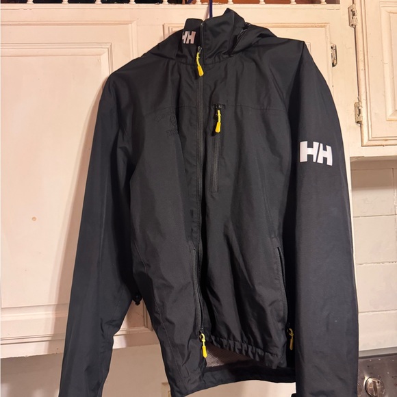 Helly Hansen Crew Hooded Black Jacket for Men size large - Picture 1 of 11